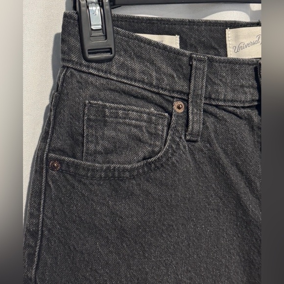 Universal Thread High Rise 90s Straight Leg Jeans Stretch Black Denim 00 R NWT - Picture 8 of 13
